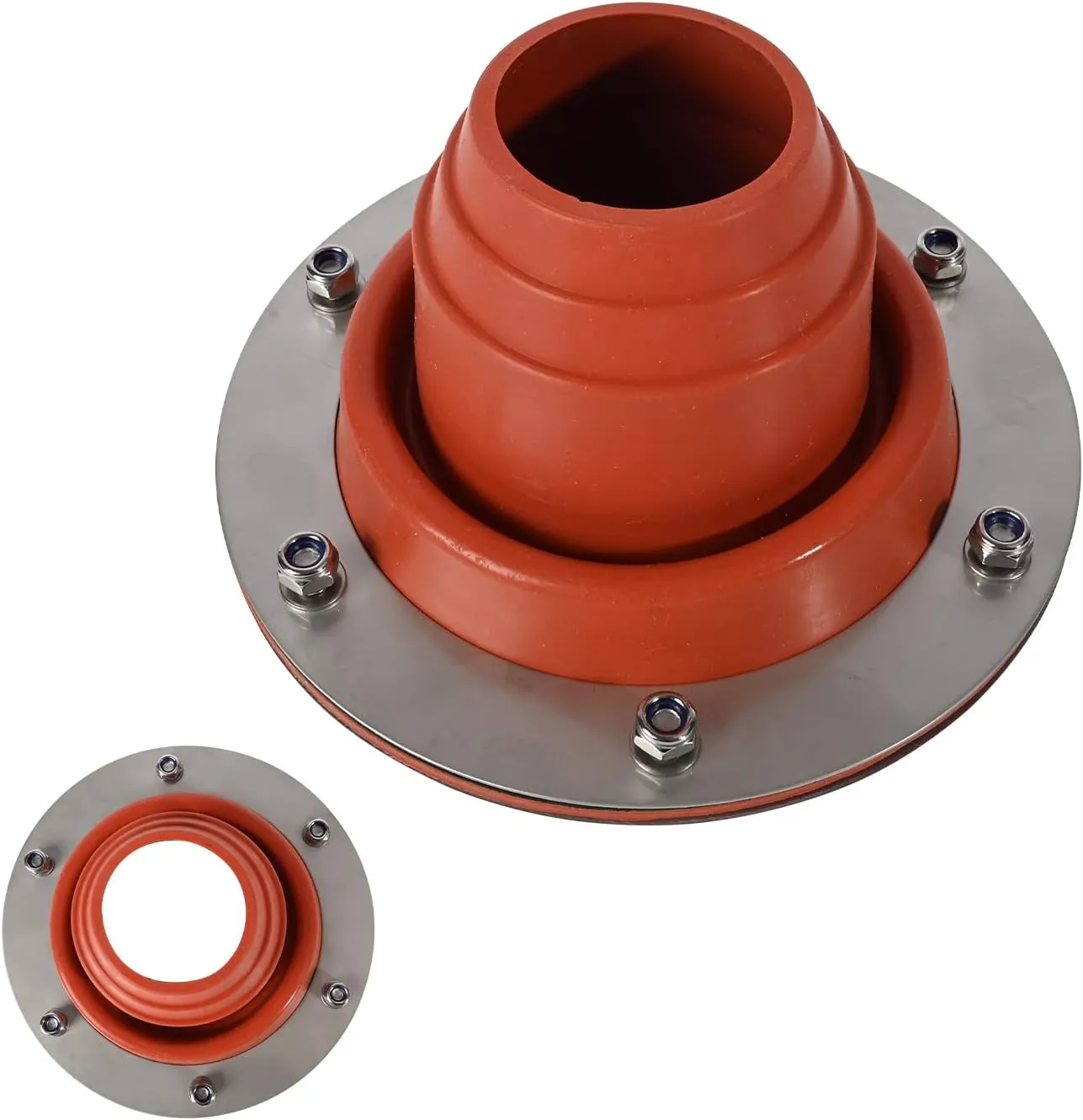 Stove Jack Kit for Tent - High Temp Silicone Pipe Boot Flashing Roof Flue Kit for Stove, Yurt, Frontier, Compatible with Triple Wall Pipe Sections
