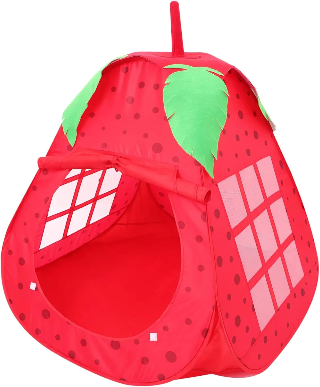 Strawberry Play Tent Foldable Indoor Castle for Game House Easy Setup Creative Fun for Ages for Playtime and Development