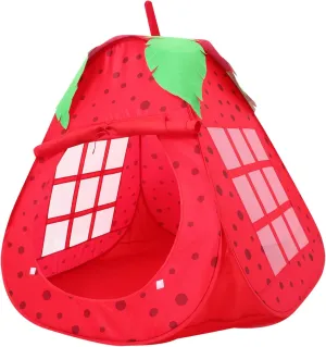 Strawberry Playhouse Tent Foldable Indoor Game House for Portable Tent with Fun Design for Imaginative Play and Decor