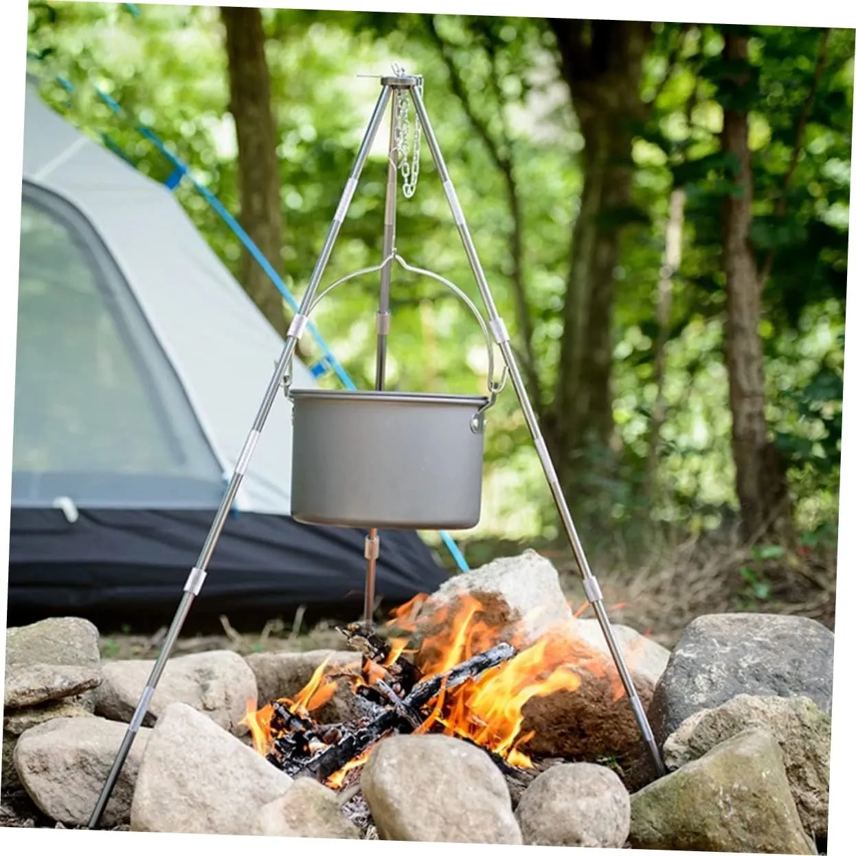 SUPVOX 2 Pcs Outdoor Pot Cooking Pot Camping Frying Pan Picnic Cookware Grill Kit Grilling Accessories Camping