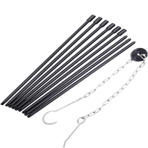 SUPVOX Essential Camping Gear 3-piece Camping Tripod Rack Sturdy Campfire Stand Storage Pouch