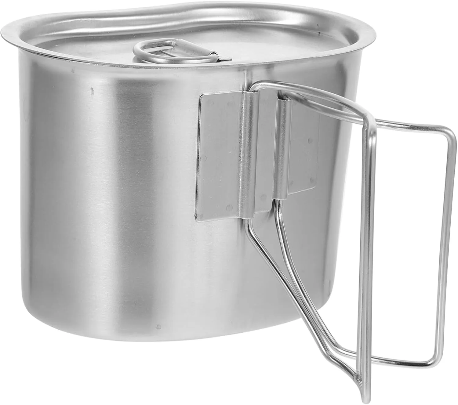 SUPVOX Stainless Steel Mini Pot Outdoor Cooking Camping Essential Water Cup Holder