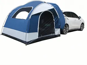 SUV Camping Tent Up to 4 Person Waterproof 210D Oxford Tailgate Shade Awning Tent Camping Outdoor Travel Preferred 98.43x98.43x78.74inch Blue