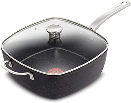 T-FAL Sapphire 6Qt Deep Square Pan with Lid (26cm) - G1044054