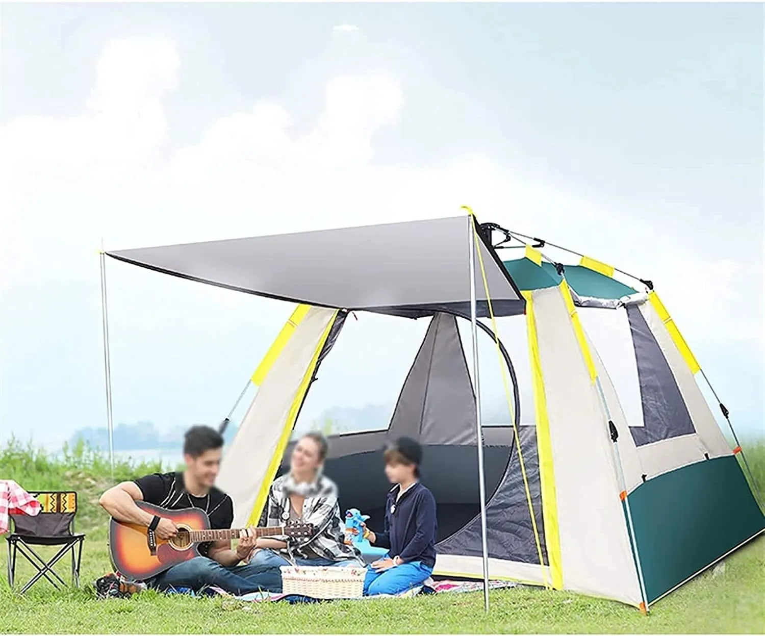 Tent Automatic Camping Beach Tent Waterproof Windproof Tent Instant Pop Up Open Awning Tents Outdoor Sunshelter Outdoor