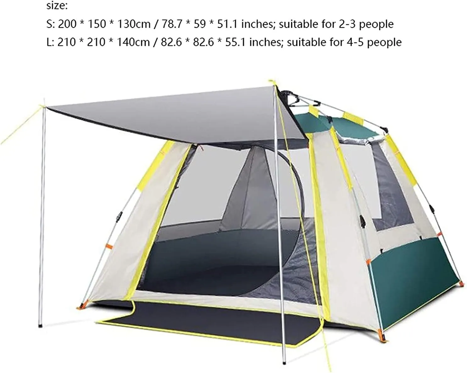 Tent Automatic Camping Beach Tent Waterproof Windproof Tent Instant Pop Up Open Awning Tents Outdoor Sunshelter Outdoor