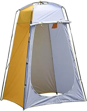 Tent Easy Set Up Portable Outdoor Shower Tent Camp Toilet Rain Shelter for Camping and Beach Portable Pop Up Privacy Tent Camping (Color : Blue) (Yellow One Size)