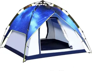 Tent for Camping 3/4 Person, Tents for Backyard with Carry Bag, Sun Shelter Tent Ventilated Weatherproof Portable, for All Seasons, for Backpacking, Hiking, or Beach