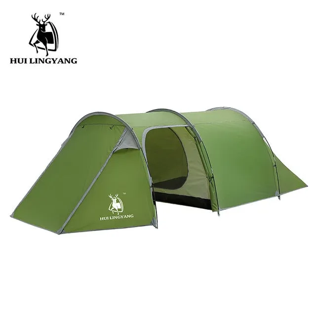 tent Outdoor tent Tunnel tents Layer large 3-4 Waterproof Ultralight Double person space Camping climbing Beach Cloud-integrated hiking Act quickly 