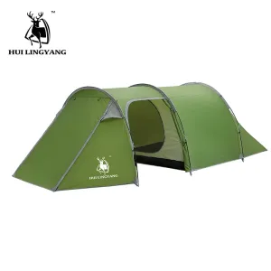 tent Outdoor tent Tunnel tents Layer large 3-4 Waterproof Ultralight Double person space Camping climbing Beach Cloud-integrated hiking Act quickly 