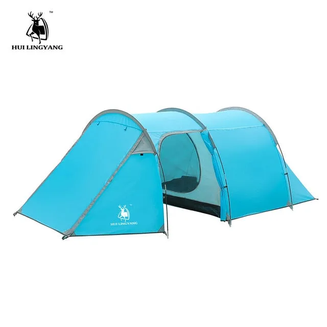 tent Outdoor tent Tunnel tents Layer large 3-4 Waterproof Ultralight Double person space Camping climbing Beach Cloud-integrated hiking Act quickly 