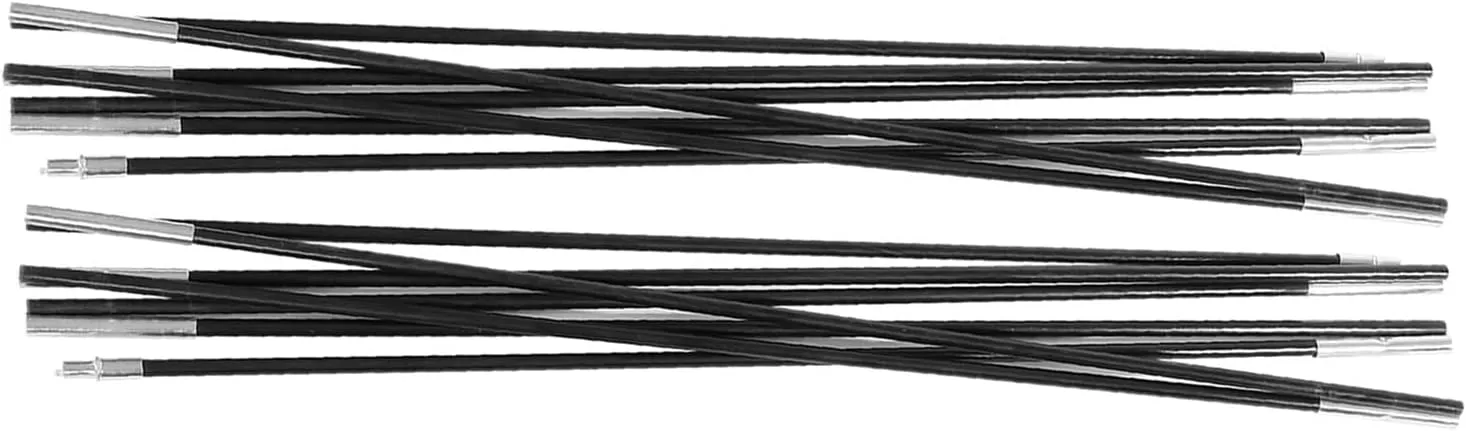 Tent Poles, Replacement Tent Poles Fiberglass Outdoor Support Rods Awning Frames Kit 3.96M Fiberglass Camping Tent Pole Bars Tent Poles for Tarp for Hiking Camping
