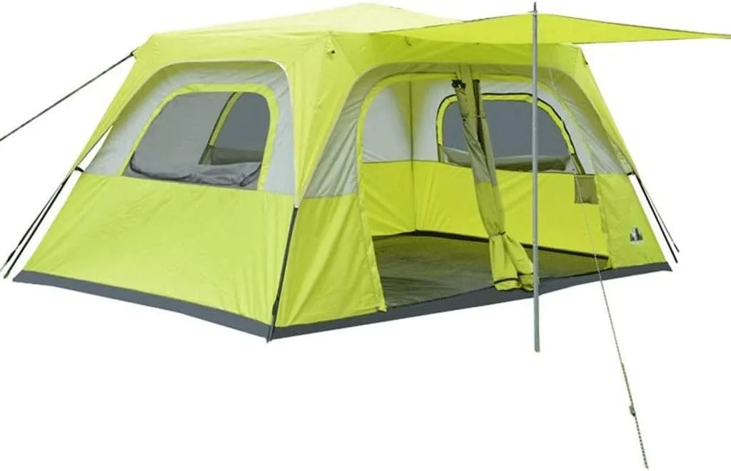 Tent Windproof Outdoor Camping Tent Outdoor Inflatable Tent 10 People Two Room Hall Oversized Tent Suitable for Camping