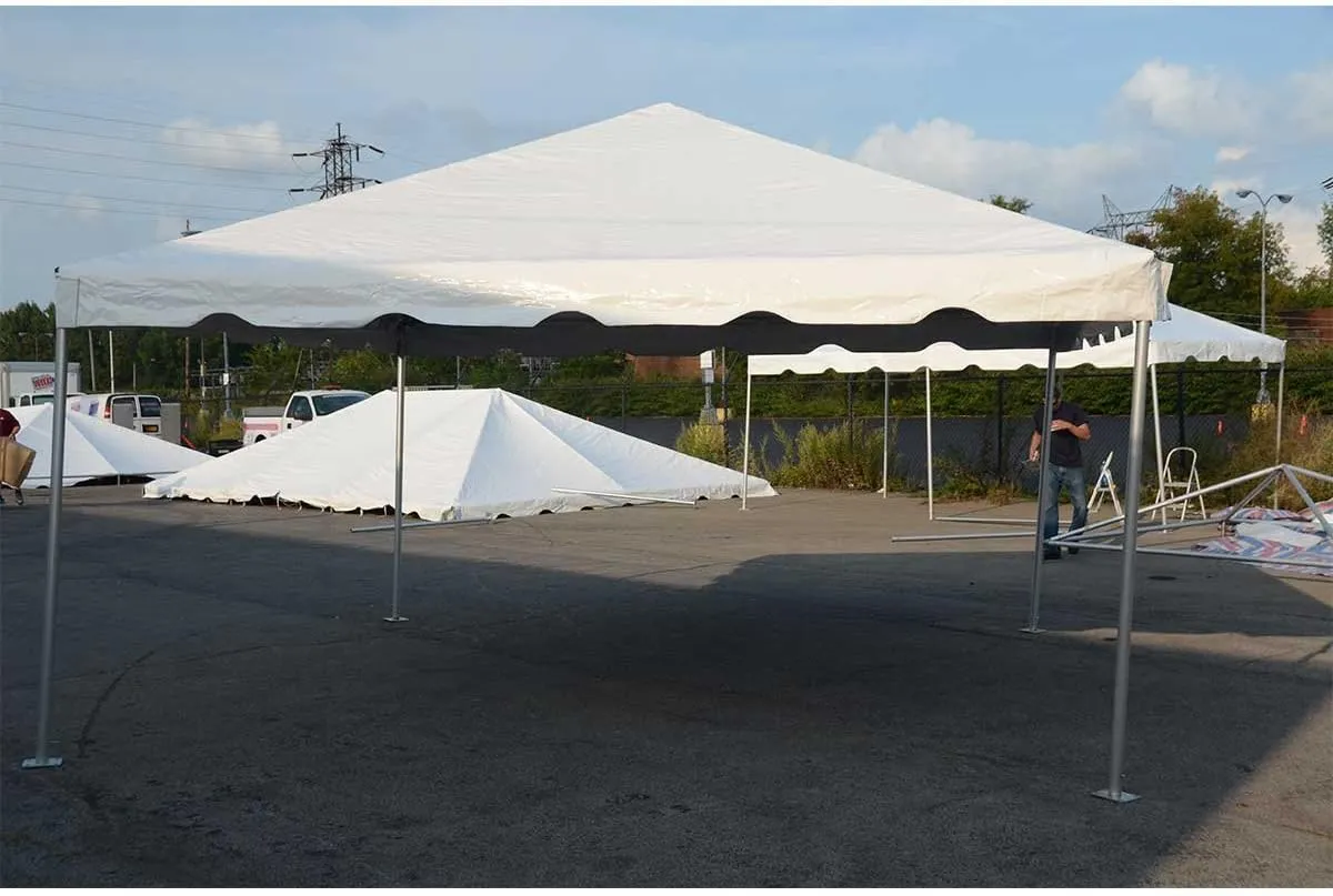 TentandTable 15-Foot x 15-Foot Tent Top | for West Coast Frames | 16oz Block-Out Premium Vinyl | White | Indoor/Outdoor | for Parties, Weddings, and Events | Commercial and Residential Use