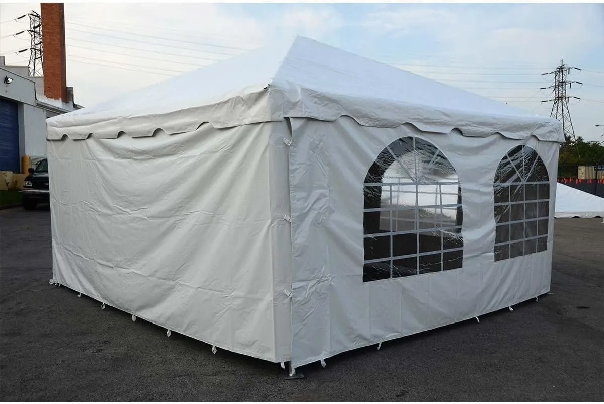 TentandTable 15-Foot x 15-Foot Tent Top | for West Coast Frames | 16oz Block-Out Premium Vinyl | White | Indoor/Outdoor | for Parties, Weddings, and Events | Commercial and Residential Use