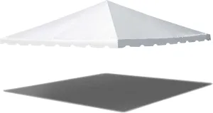 TentandTable 15-Foot x 15-Foot Tent Top | for West Coast Frames | 16oz Block-Out Premium Vinyl | White | Indoor/Outdoor | for Parties, Weddings, and Events | Commercial and Residential Use