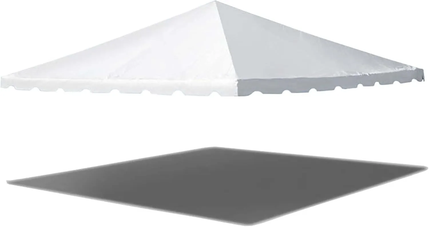 TentandTable 15-Foot x 15-Foot Tent Top | for West Coast Frames | 16oz Block-Out Premium Vinyl | White | Indoor/Outdoor | for Parties, Weddings, and Events | Commercial and Residential Use