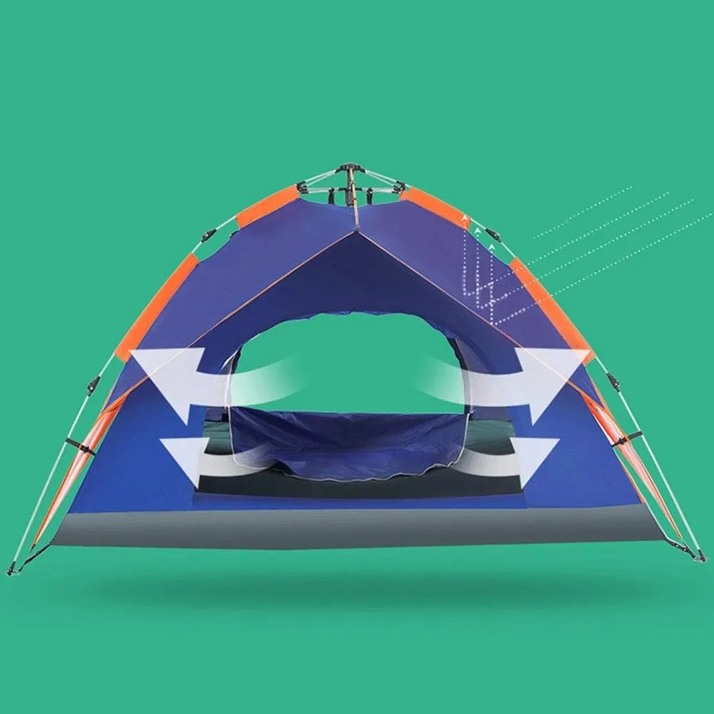 Tents 3 Person Automatic & Instant Setup Pop Up Tent for Hiking and Camping with Carry Bag Camping Tent Waterproof Camping Hiking Travel Beach Tents for Family Groups, Orange