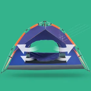 Tents 3 Person Automatic & Instant Setup Pop Up Tent for Hiking and Camping with Carry Bag Camping Tent Waterproof Camping Hiking Travel Beach Tents for Family Groups, Orange