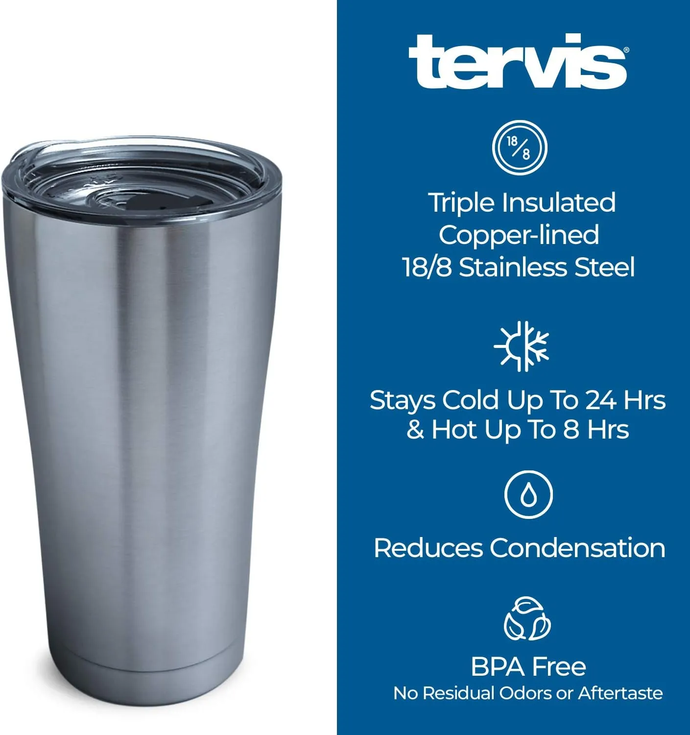 Tervis Americana Distressed Flag Triple Walled Insulated Tumbler Travel Cup Keeps Drinks Cold & Hot, 20oz Legacy, Stainless Steel