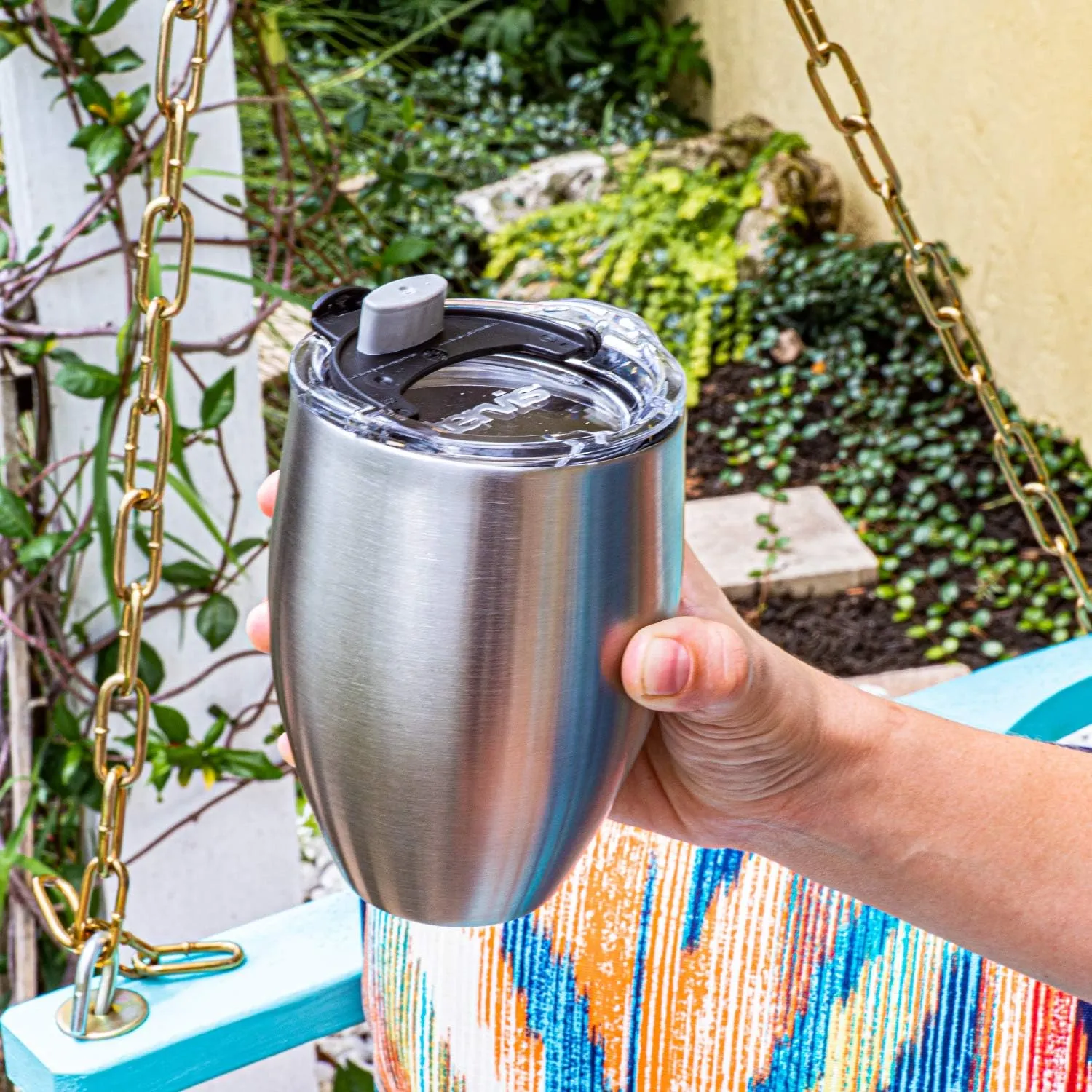 Tervis Powder Coated Stainless Steel Triple Walled Insulated Tumbler Travel Cup Keeps Drinks Cold & Hot, 12oz, Deepwater Blue