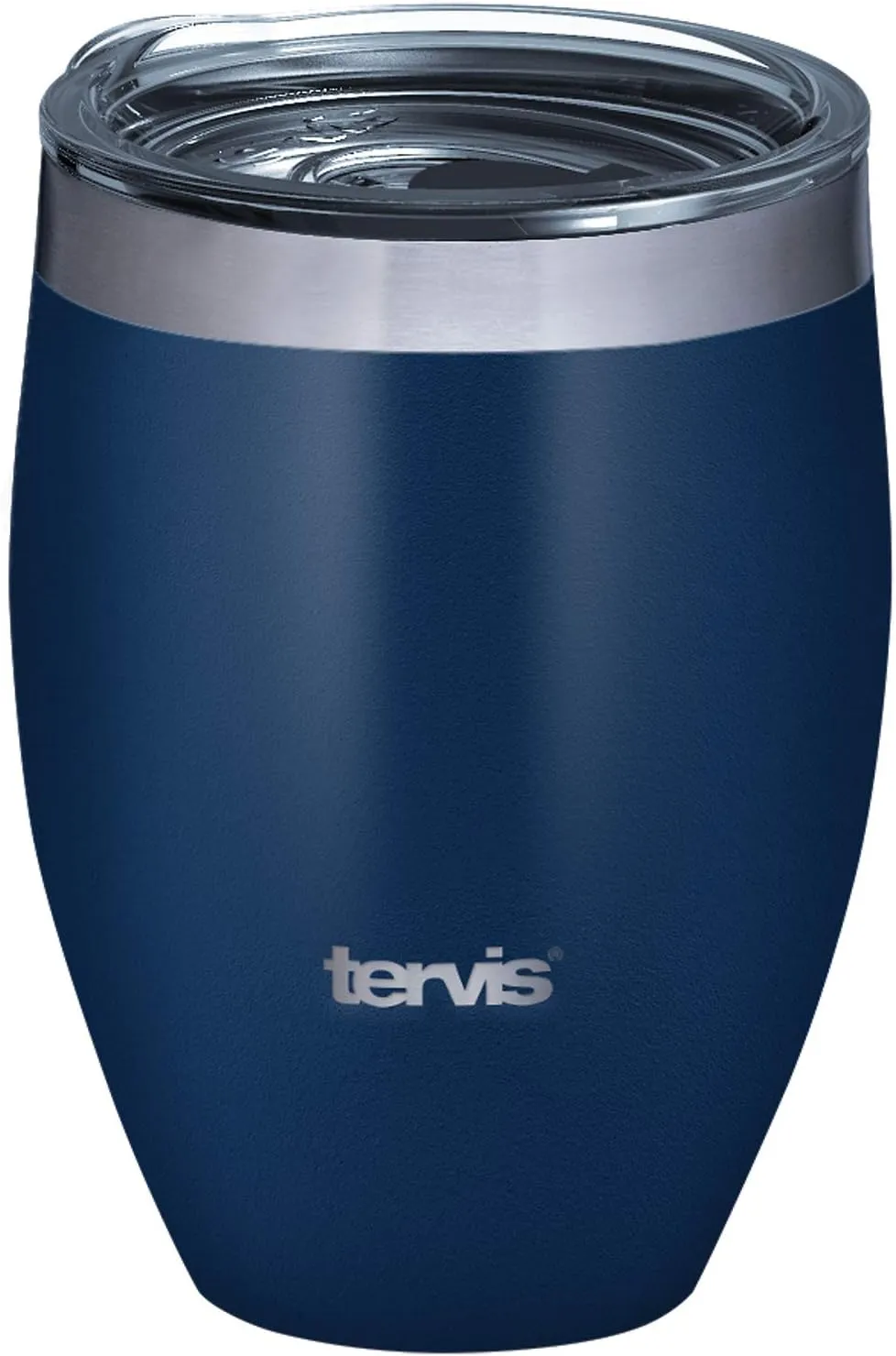 Tervis Powder Coated Stainless Steel Triple Walled Insulated Tumbler Travel Cup Keeps Drinks Cold & Hot, 12oz, Deepwater Blue