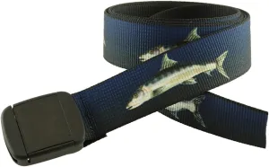 Thomas Bates Fish Pattern Metal Free Hiker Web Belts