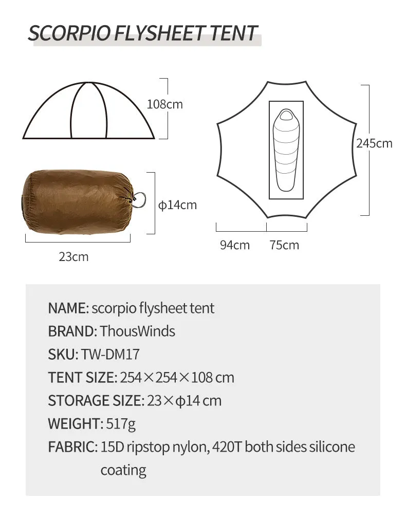 Thous Winds Scorpio Outer Tent - Brown