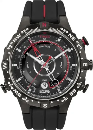 Timex Men's Intelligent Quartz Tide Temp Compass Silicone Strap Watch