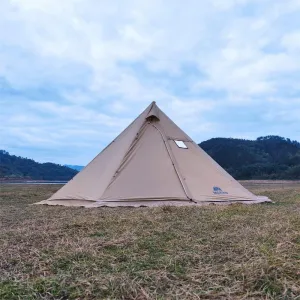 Tipi Hot Tent with Fire Retardant Stove Jack for Flue Pipes, 5~8 Person, Teepee Tents for Family Team Outdoor Backpacking Camping Hiking
