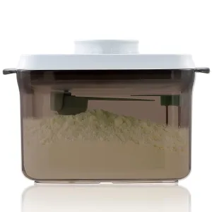 to Go Formula Container - 1000ml Airtight Milk Powder Container for Travel, Formula Dispenser with Scraper, 11OZ, 0.66LB, 300g, Brown