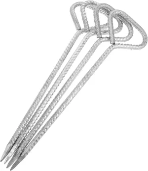 Totority 4pcs Heavy Duty Metal Tent Stakes Galvanized Outdoor Tent Pegs for Camping Travel Events Ground Stakes for Tarps Lightweight Easy to Install