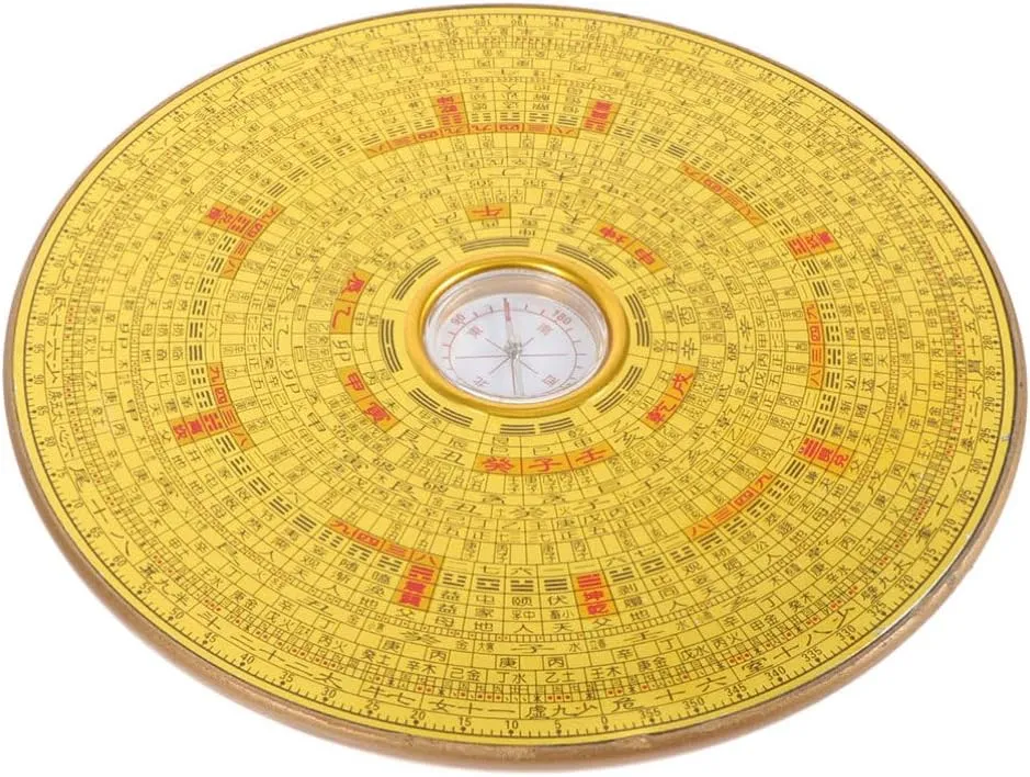 TOYANDONA Traditional Chinese Compass Alloy Metal Craft Portable Taoist Navigation Feng Shui Decor Great for Camping