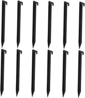Toyvian 12 Pcs Plastic Tent Stakes Heavy Duty Lawn Pegs for Outdoor Use Durable Tarp and Canopy Anchors for Secure Grounding and Decorative Accessories