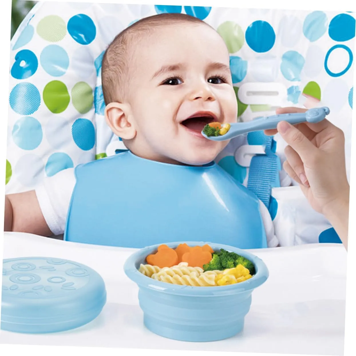 Toyvian Silicone Baby Bowl Folding Design for Baby Feeding and Storage Safe and Practical
