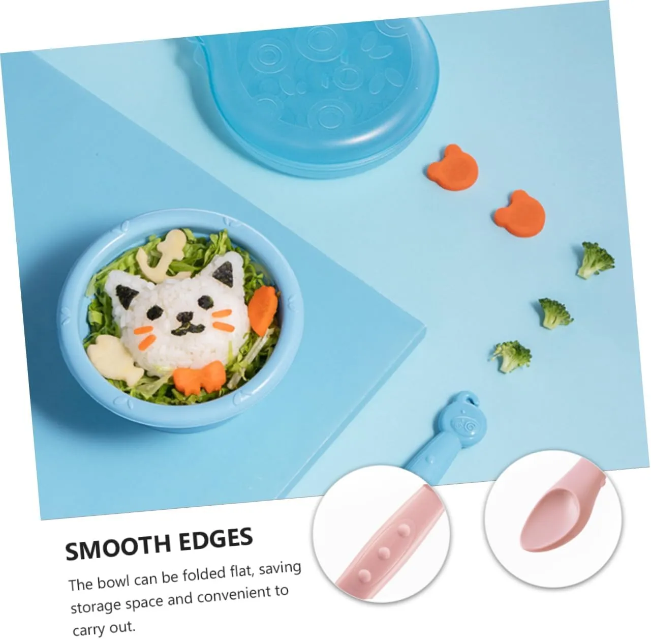 Toyvian Silicone Baby Bowl Folding Design for Baby Feeding and Storage Safe and Practical