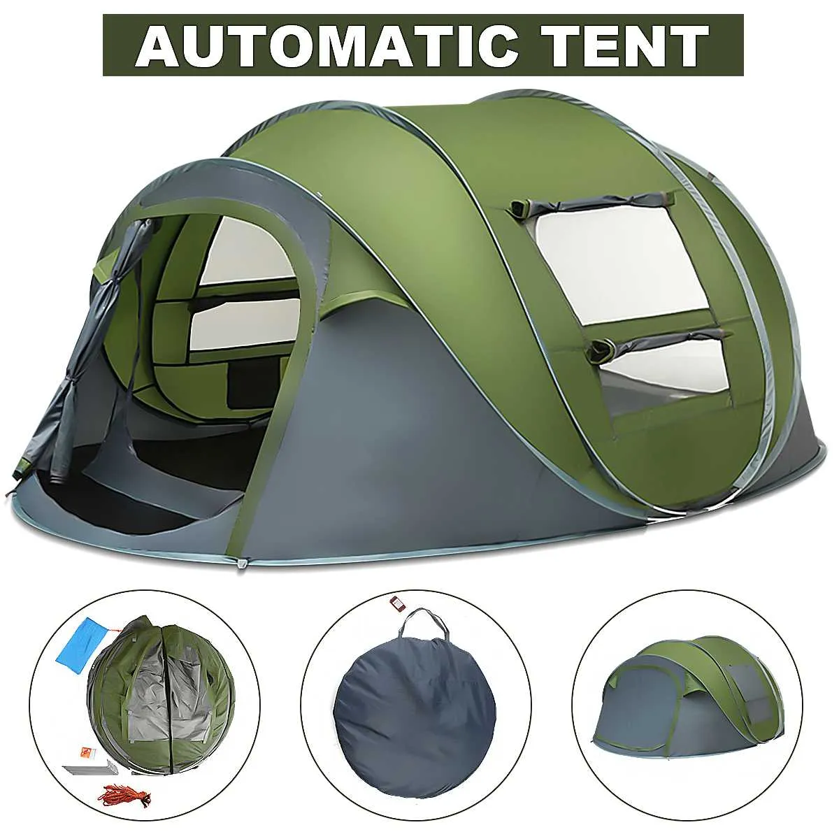 TrailHaven 5P Waterproof Tent – 4–5 Person Lightweight Shelter System