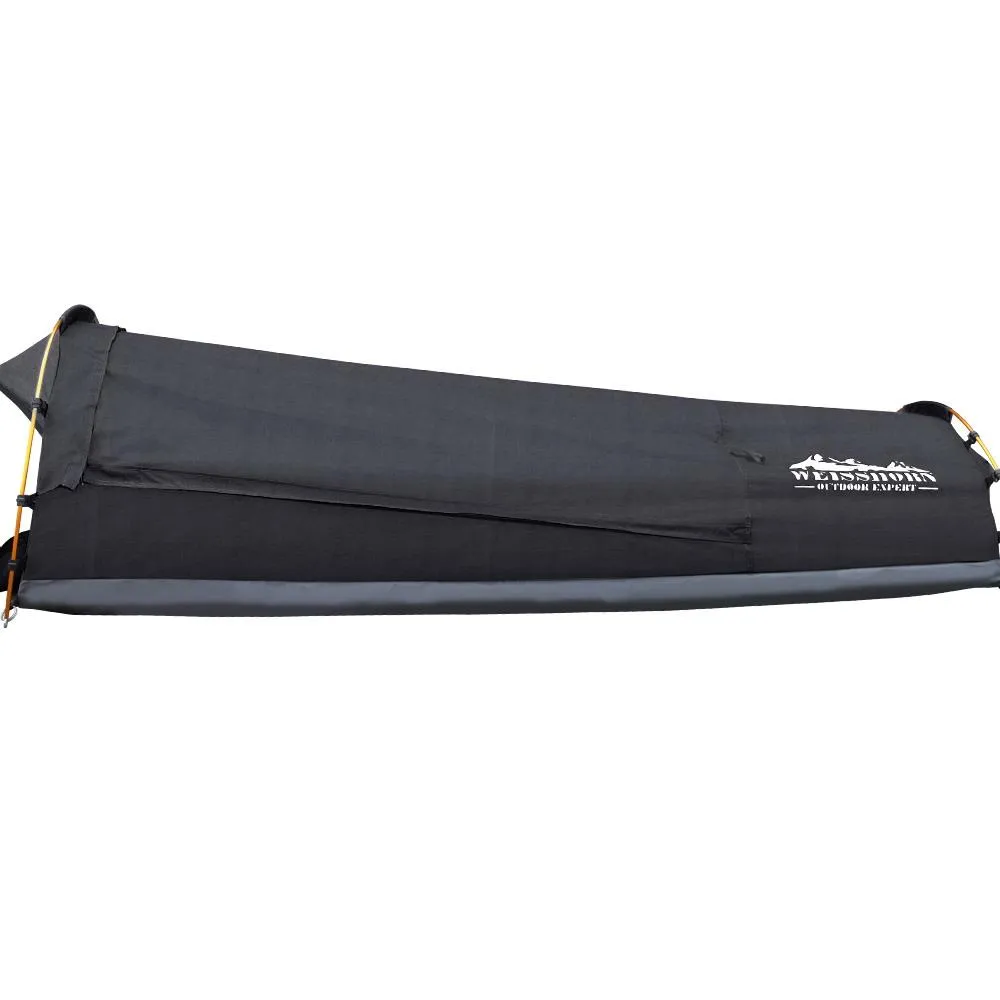 TrailVault Solo Swag Tent – Ripstop Canvas Shelter with Foam Mattress