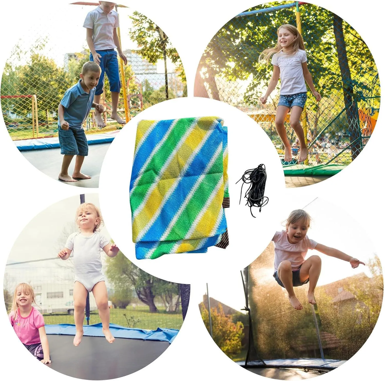 Trampoline Net, Trampoline Cover Round, Trampoline Tent, Trampoline Top Shade Cover Sun Shade Mesh Tarp, Trampoline Tent Cover 12/14/15/16/FT Outdoor