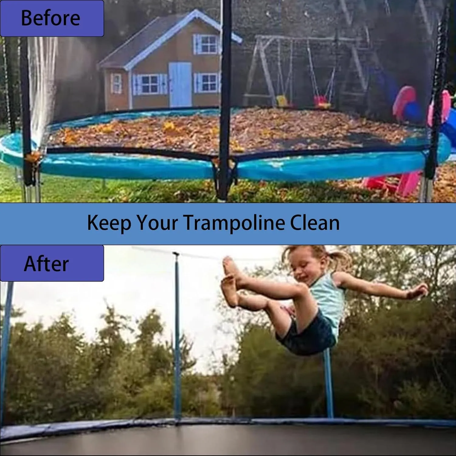 Trampoline Shade Coveruv Protection, Trampoline Sunshade Sunproof, Trampoline Tent Cover, Weatherproof Tear Resistant,10ft 8 Poles