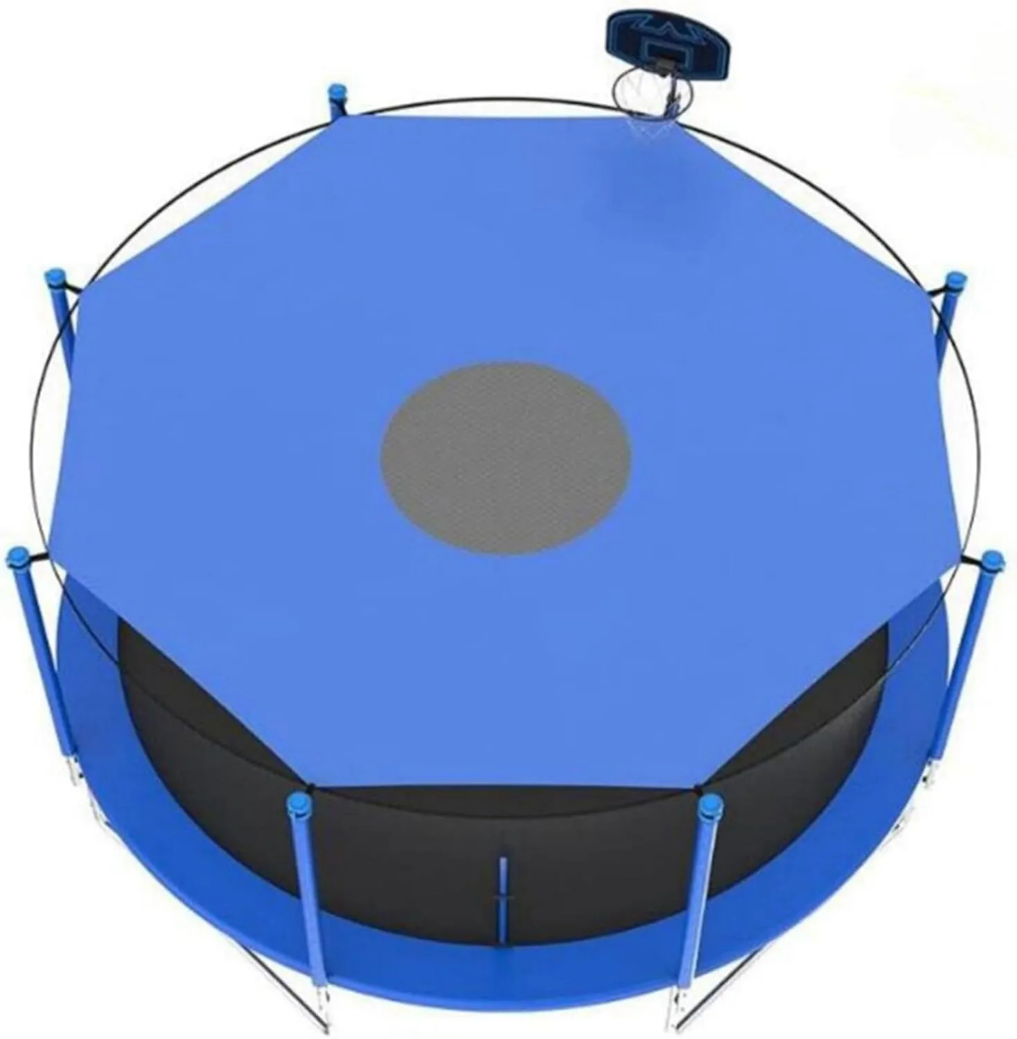 Trampoline Shade Coveruv Protection, Trampoline Sunshade Sunproof, Trampoline Tent Cover, Weatherproof Tear Resistant,10ft 8 Poles