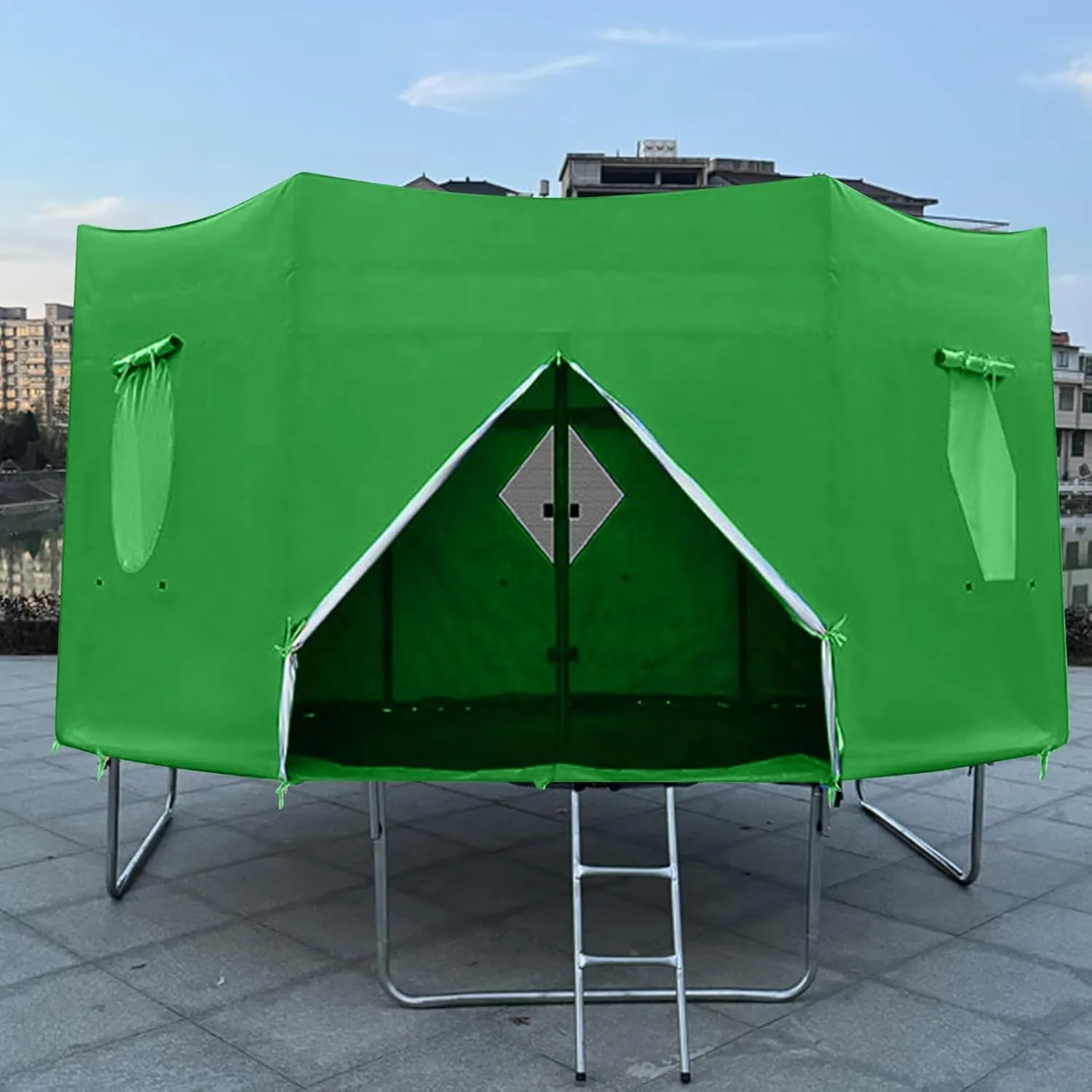 Trampoline Tent - Anti-Uv Cover | Trampoline Top Screen, Backyard Fun Sun Shelter, Shade Cover, Outdoor 6ft 8ft 10ft 12ft 14ft Sun Protection Canopy for Backyard Playground