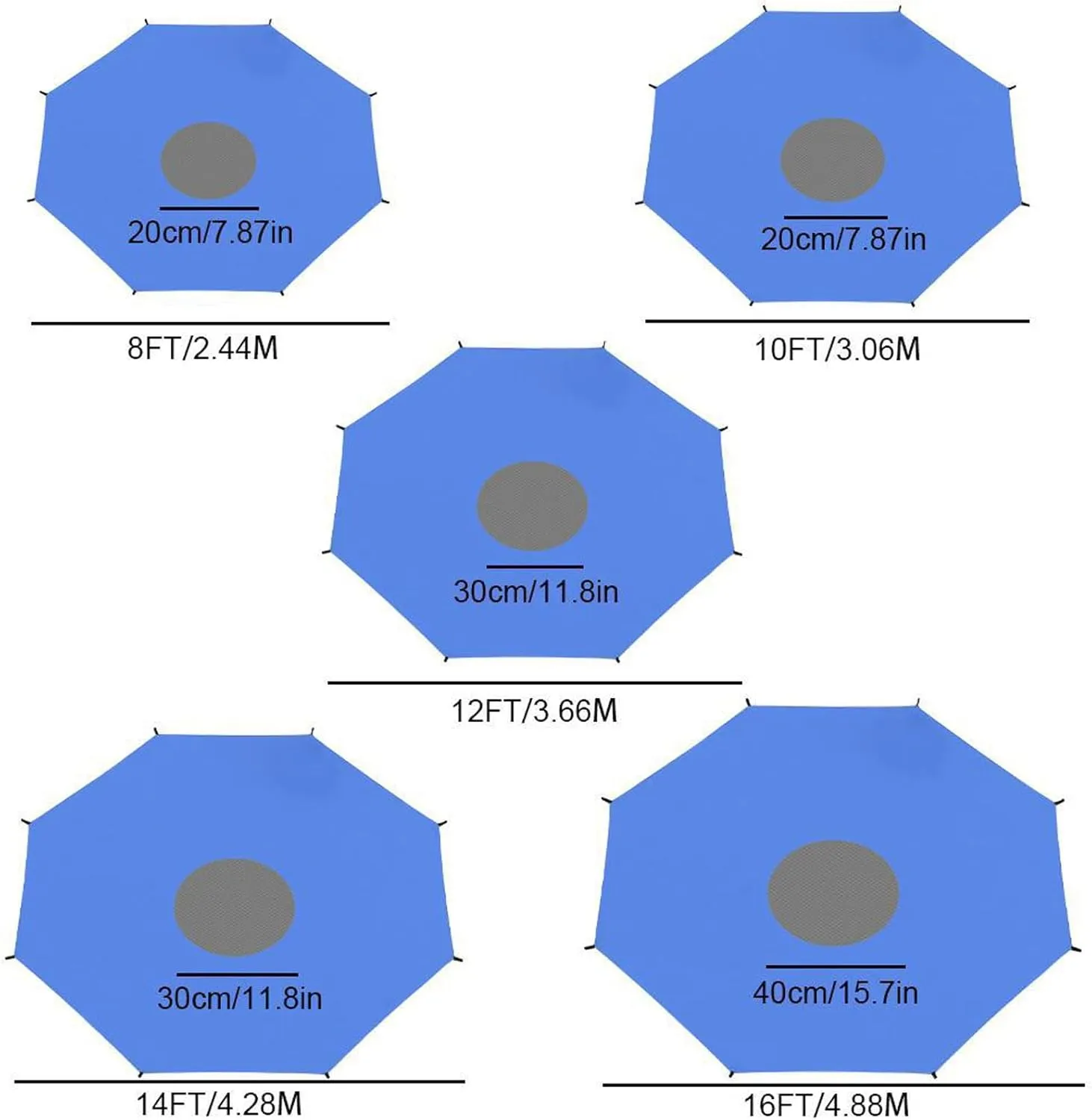 Trampoline Tent Cover, Trampoline Tent, Trampoline Spring Cover, Trampoline Accessories, 6ft,8ft,10ft,12ft,14ft,16ft, Trampoline Shade Cover Waterproof Oxford Trampoline Canopy,8ft