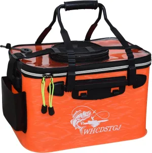 Transparent Top Cover Fishing Bucket, Foldable Fish Bait Bucket, Multifunctional Minnow Bucket, Live Fish Container, Fish Protection Bucket, Outdoor Camping Fishing Bag.