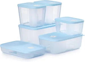Tupperware Date, Store & Freeze Collection 6 Piece Food Storage Container Set, Dishwasher Safe and BPA Free (6 Containers, 6 Lids)