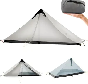 Ultralight Tent 3-Season Backpacking Tent 1 Person/2 Person Camping Tent, Outdoor Lightweight LanShan Camping Tent Shelter, Perfect for Camping, Trekking, Climbing, Hiking