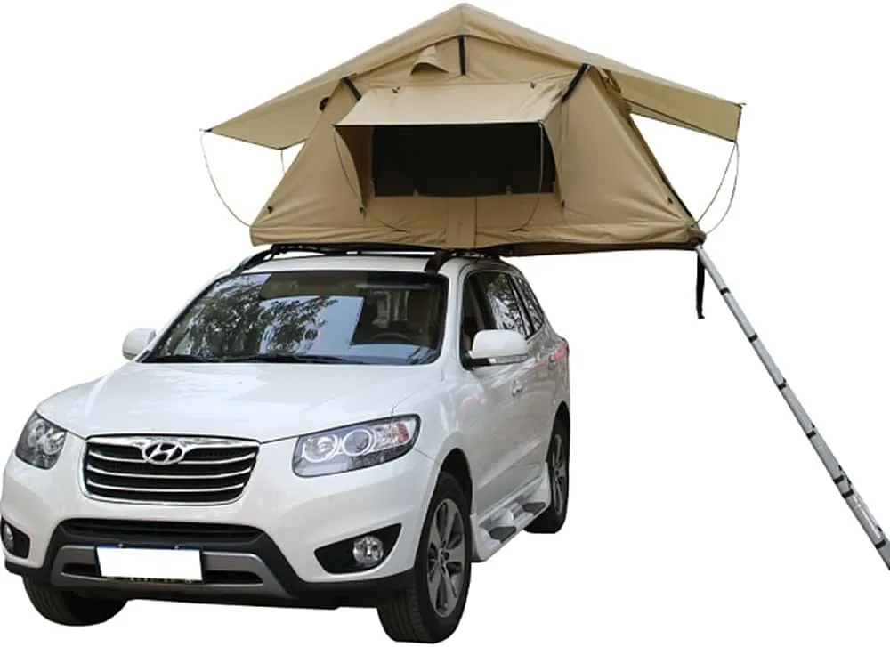 UNISTRENGH Pop Up 2 Person Soft Shell Roof Top Tent Shelter Camping Glamping Tent