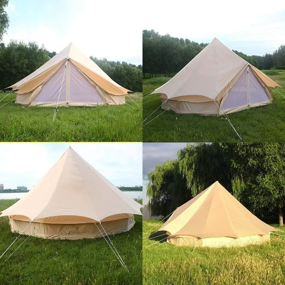 UNISTRENGH Waterproof Tent Tarp Cover Sunshade Heavy Duty Roof Shelter for 3M 4M 5M 6M 7M Bell Tent (Sunshade, for 5M/16.4ft Tent)