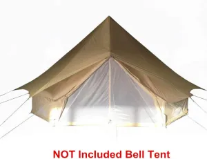 UNISTRENGH Waterproof Tent Tarp Cover Sunshade Heavy Duty Roof Shelter for 3M 4M 5M 6M 7M Bell Tent (Sunshade, for 5M/16.4ft Tent)