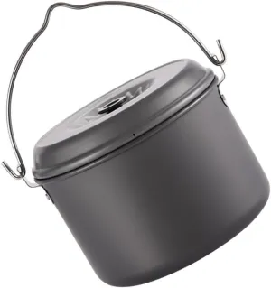 UPKOCH Picnic Pot Folding Handle 4-6 Person Camping Cookware Non-Slip Pan Fast Heat Conductivity